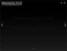 Tablet Screenshot of presidentialtitle.com
